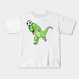 Comic TREX plays soccer Kids T-Shirt